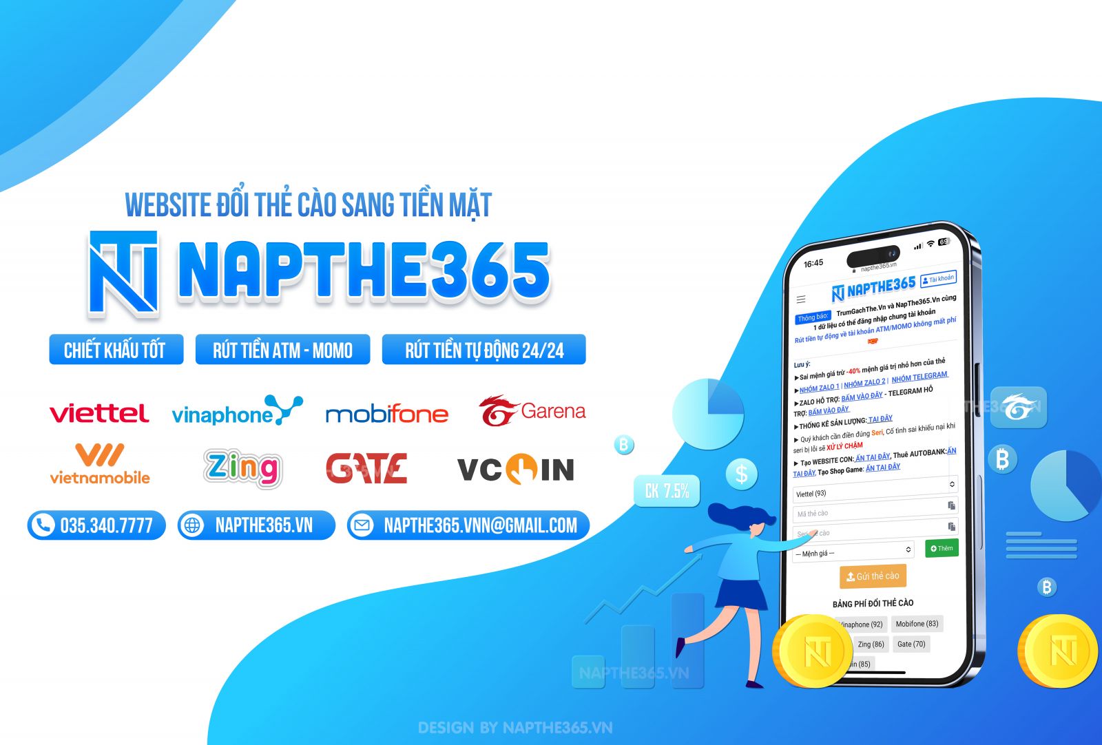 NapThe365.vn - Giải pháp đổi thẻ cào thành tiền mặt nhanh chóng và tiện lợi